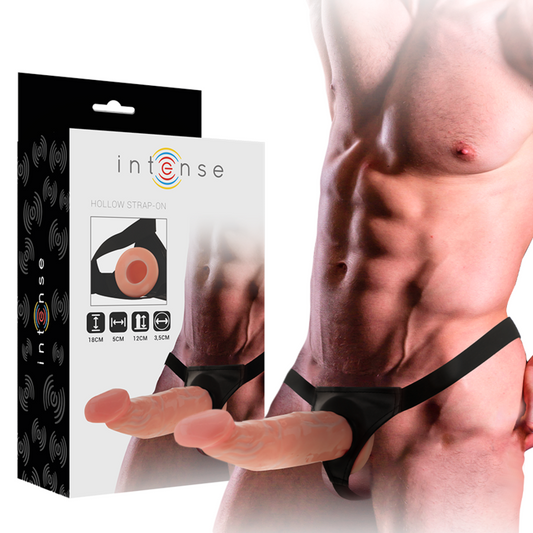 Intense Couples Toys-Prelungitor Intens Hollow Strapon 18 X 3,5 Cm