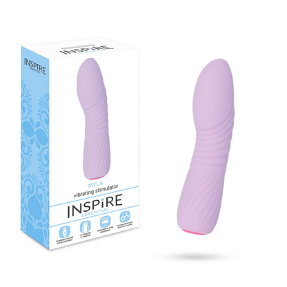 Inspire Essential - Myla Light Purple, Rechargeable Vibrator, 12 Vibration Functions, Water Resistant, Hypoallergenic Silicone, Vibration Pattern Memory, Stylish and Ergonomic