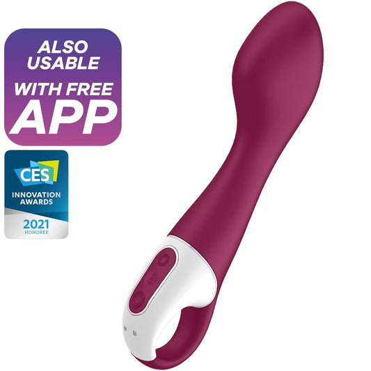 Satisfyer Hot Spot - G-Spot Vibrator with Sensual Stimulation and Heat, Bluetooth and Soft Silicone, Waterproof