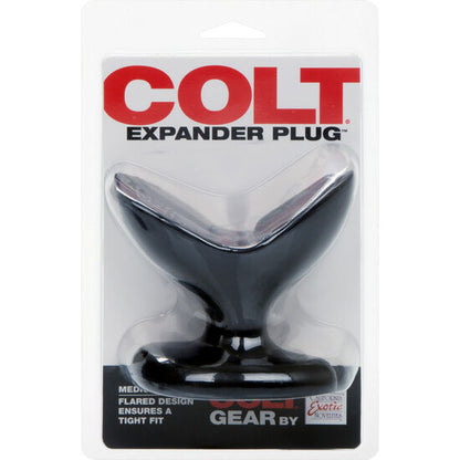 California Exotics - Colt Expander Flexible Anal Plug with Lock, Dimensions 9 cm x 6 cm, Black