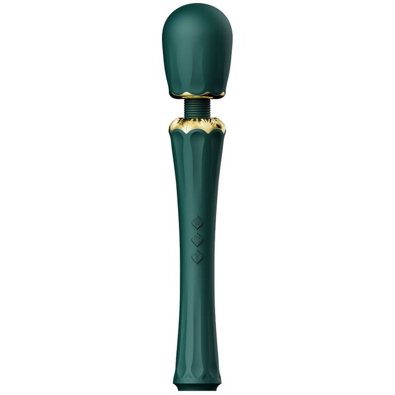 Zalo - Kyro Wand Green, Wand Massager, Direct Power 2.0 Technology, 2 Multifunctional Accessories, Water Resistant, Superior Quality Silicone, Vibrator With 5 Vibration Modes and 6 Speeds