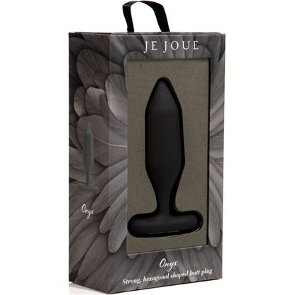 Je Joue - Onyx Anal Plug Vibrator Black, Weighted Fulfillment Experience, Dimensions: 117mm x 62.5mm x 30.5mm, Weight: 84.1g