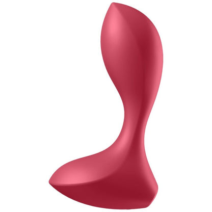 Satisfyer Backdoor Lover - Round Anal Vibrator with 12 Vibration Programs, Waterproof, Body-Friendly Silicone, 15 Year Warranty, Red