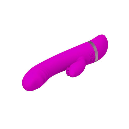 Pretty Love Flirtation - David Rabbit Vibrator, 30 Vibration Modes, High Quality Silicone, 18.5cm x 3.5cm, Purple