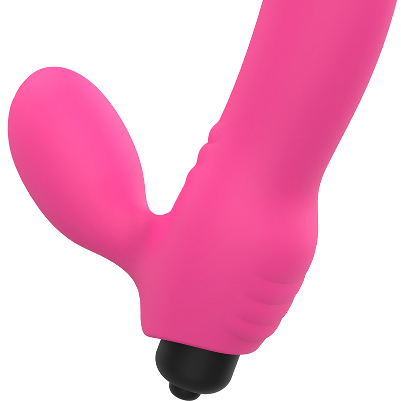 Ohmama - Bix Vibrator With Double Stimulation Xmas Edition Pink, Silicone Material, 1 Speed, 163 x 58mm, Submersible, Requires LR44 Batteries, Hygienic Bag 180°