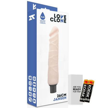 Loveclone - Loveclone Jansen Jansen Self-lubricating Vibrator with Realistic Flesh Appearance 26 cm