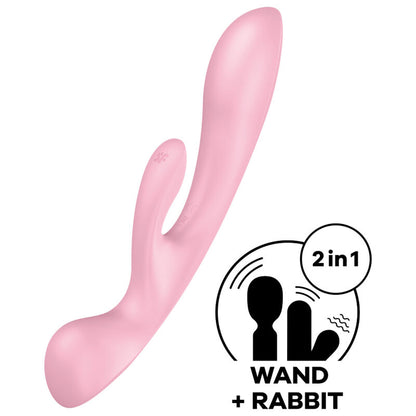 Satisfyer Vibrator- Triplu Oh Hibrid Vibrație Roz