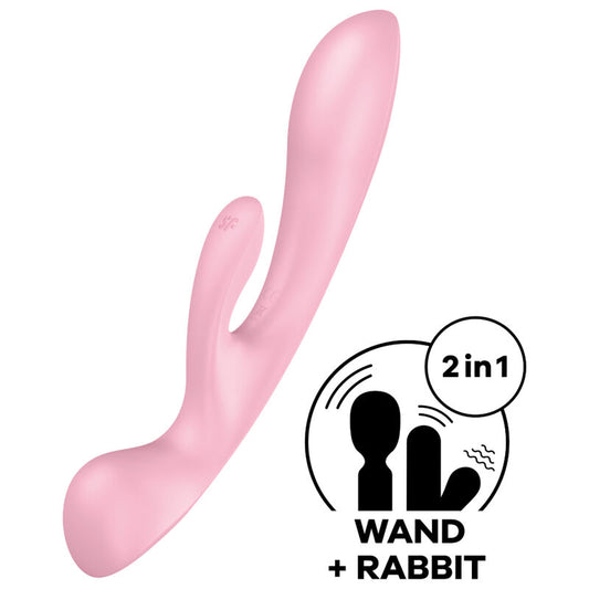 Satisfyer Vibrator- Triplu Oh Hibrid Vibrație Roz