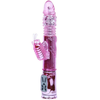 Baile Rotations - Rechargeable Multifunctional Vibrator With Vibrating Clitoris Stimulation Butterflies, 5 Rotation Modes, 5 Vibration Modes, Silicone and TPE Material, Designed in the USA