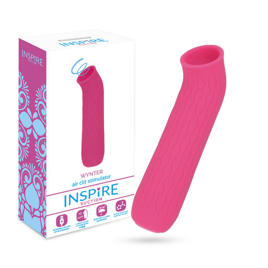 Inspire Suction - Winter Pink Suction Stimulator, Dimensions: 11.6 cm (total length), 2.7 cm (diameter), Material: Silicone, Rechargeable, 1 Year Warranty