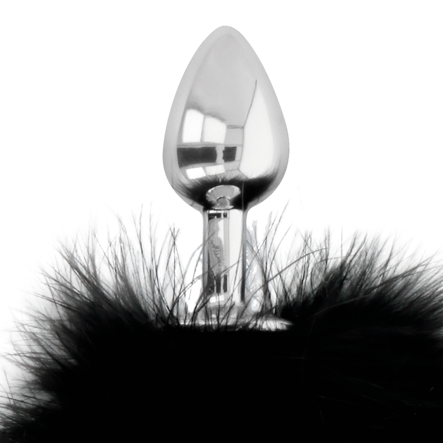 Darkness Anal - Extra Anal Plug With Black Tail 7 cm, Visually and Sexually Stimulant, Furry Tail for Visual Attraction