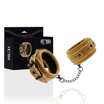 Fetish Submissive Origin - Vegan Leather Handcuffs with Neoprene Lining and Nickel Free Metal