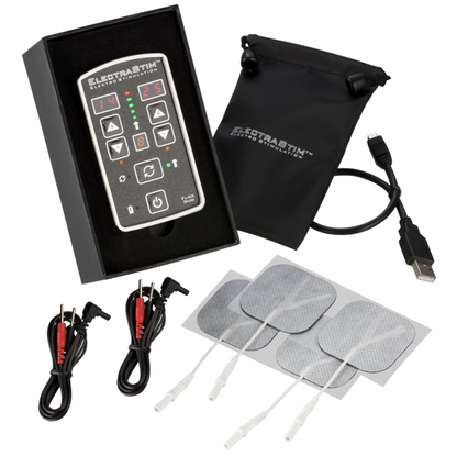 Electrastim - Flick Duo Stimulator Pack with 2 Independent Channels, Rechargeable, and 4 Uni-Polar ElectraPads