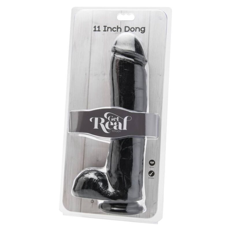 Get Real-  Dildo 28 Cm Cu Bile Negru