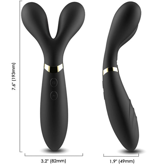 Armony Massagers- Y Wand Massager & Vibrator Cap Dublu Negru