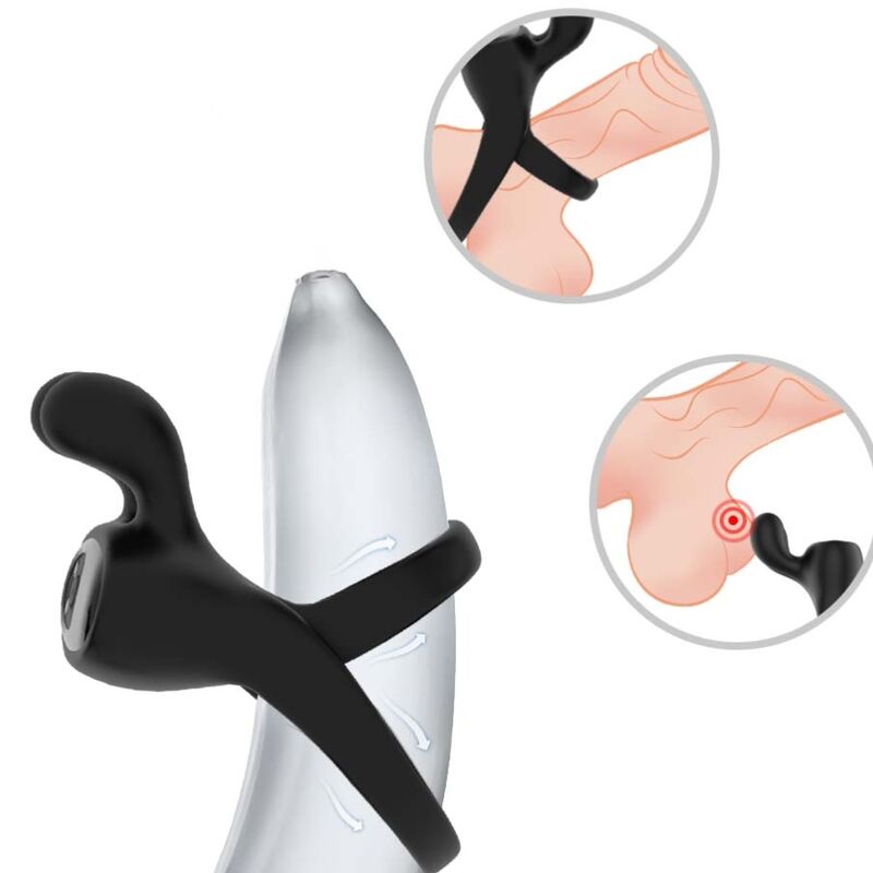 Armony For Him- Inel Vibrator Iepure Negru