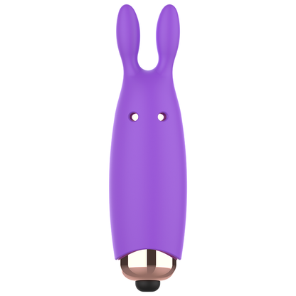 Womanvibe - Bugsy Silicone Rabbit Stimulator, 2.4 x 7.3 cm, 1 Speed, Silent, Flexible, LR44 Batteries Included