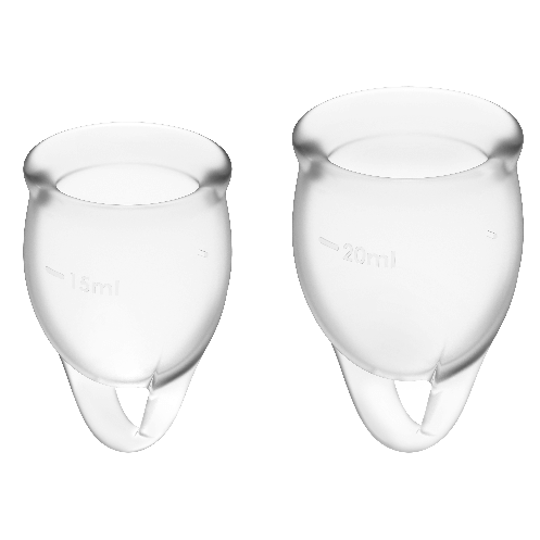 Satisfyer Menstrual Cups- Feel Confident Cupa Menstruală Transparentă 15+20Ml