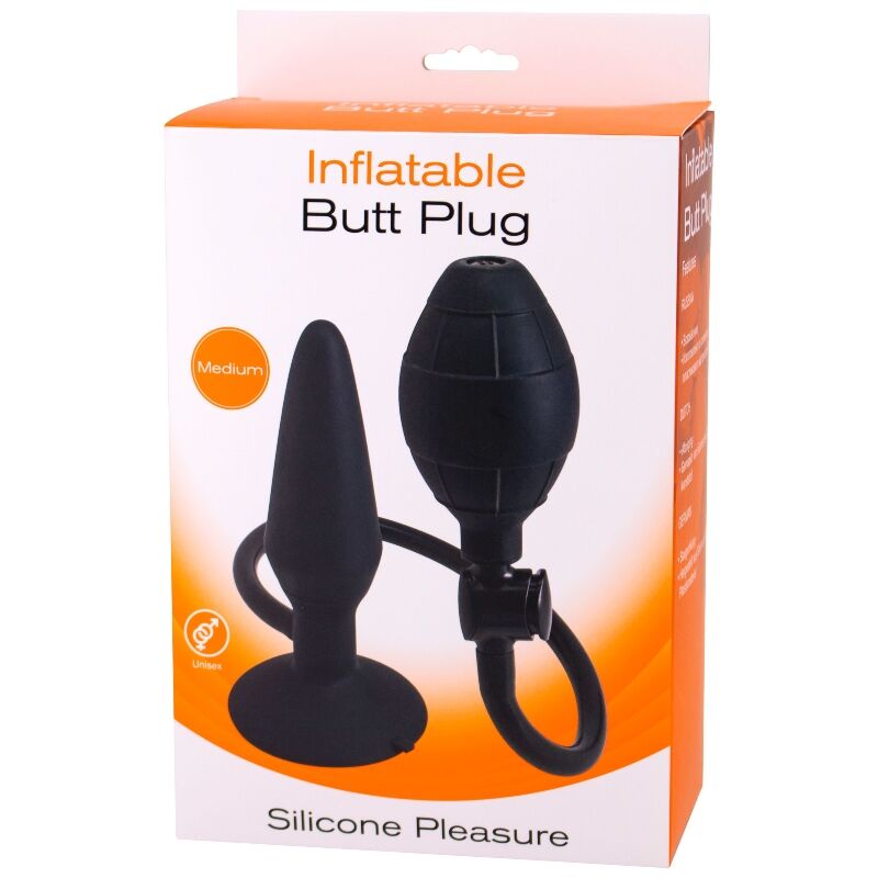 Seven Creations - Inflatable Butt Plug Size M - 14.5cm Total Length, 1.5cm - 4cm Diameter, Water Resistant