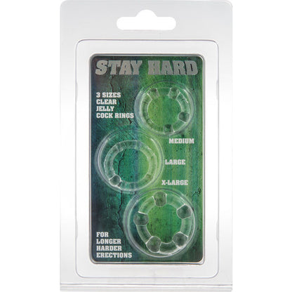 Seven Creations - Set of 3 Silicone Penis Rings, Durable Erection, Various Sizes