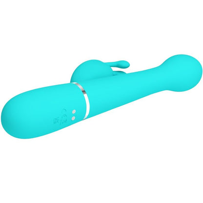 Pretty Love Flirtation- Dejon Rabbit Vibrator 3 În 1 Multifuncțional Aqua Verde