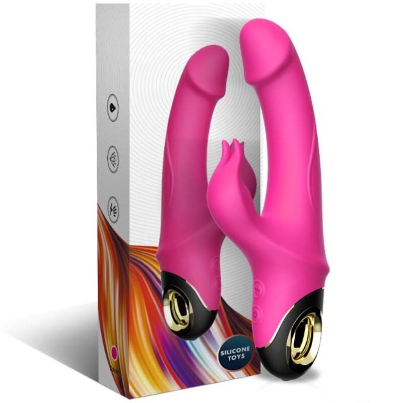 Armony Vibrators- Meteror Vibrator Dildo Iepure Rotator Fuchsia