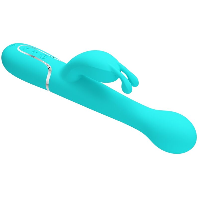 Pretty Love Flirtation- Dejon Rabbit Vibrator 3 În 1 Multifuncțional Aqua Verde