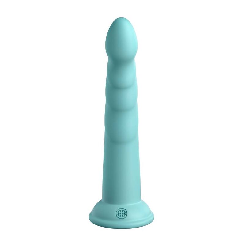 Dillio - Slim Seven Dildo 17.78 cm Green Silicone with Platinum