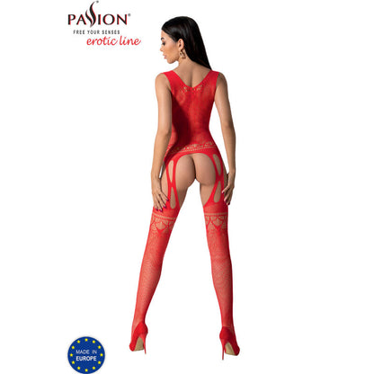 Passion Woman Bodystockings - Bs099 Red Bodystocking, Sensual Design, One Size