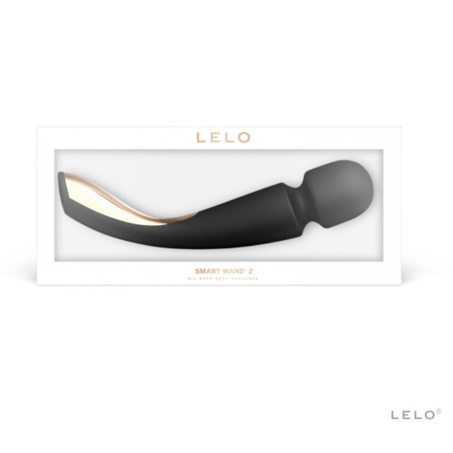 Lelo - Smart Wand 2 Black, Body Massager, 10 Massage Models, USB Rechargeable, Extra-Soft Silicone