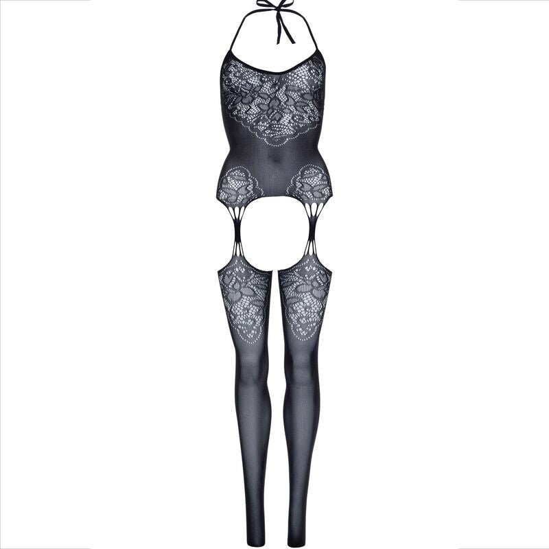 Leg Avenue Bodystockings - Halter Style Lace Bodystocking, Elegance and Seduction