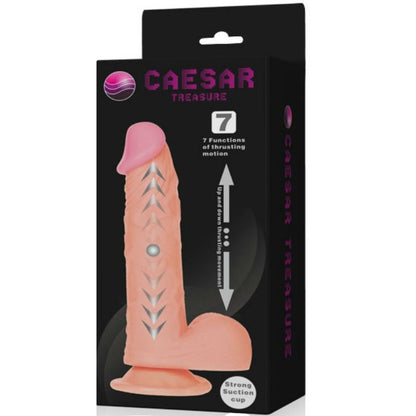 Baile Vibrators - Caesar Treasure Realistic Dildo with Up Down Function, Length 19cm, Textured, Strong Suction Cup, 7 Stimulation Modes