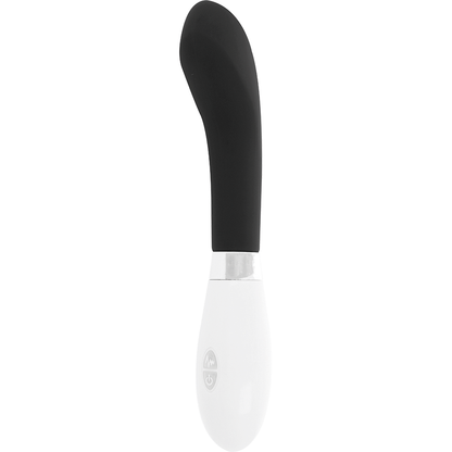 Glossy - John Vibrator Black, Curved Vibrator with 10 Functions, Total Length 12cm, Silicone Material, Works with 2 AAA Batteries