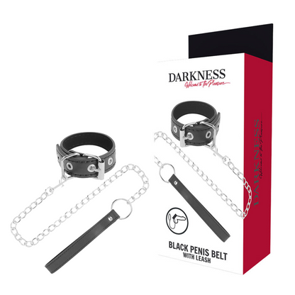 Darkness Bondage - Vegan Strap and Metal Chain BDSM Heavy Duty High Quality Penis Ring