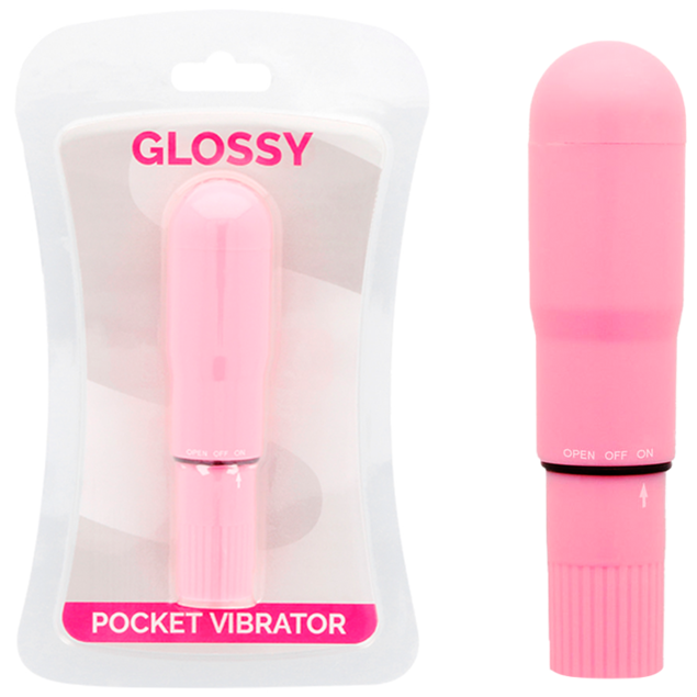 Glossy - Pink Pocket Vibrator, RPM 17,500, Dimensions 107 x 25 mm, Water Resistant, Glossy