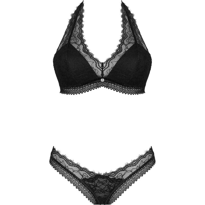 Obsessive Sets - Two Piece XL/XXL Medallion Set, Black Lace Seductive Underwear