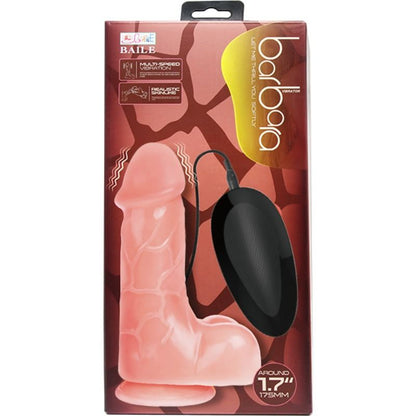 Baile Vibrators - Realistic Dildo Vibrator with Suction Cup and Ribbed Texture, Flesh, Strong Vibrating