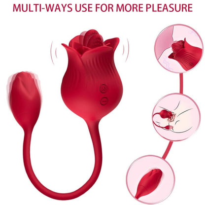 Armony Stimulators- Roz Clitoris Stimulator Vibrator Cu Coada 10 Moduri Roșu