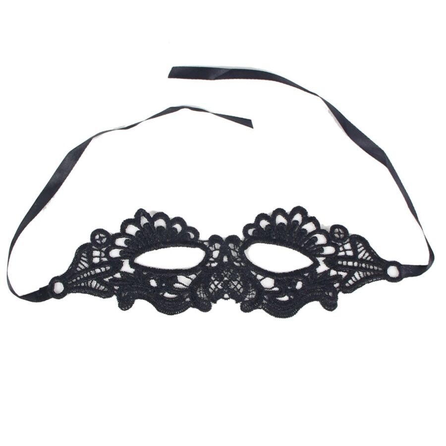 Queen Lingerie - Black Lace Eye Mask For Sensuality, One Size