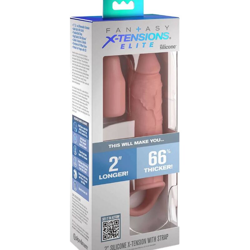 Fantasy X-Tensions 6 Inch Elite Silicone Penis Extender For Enhanced Performance