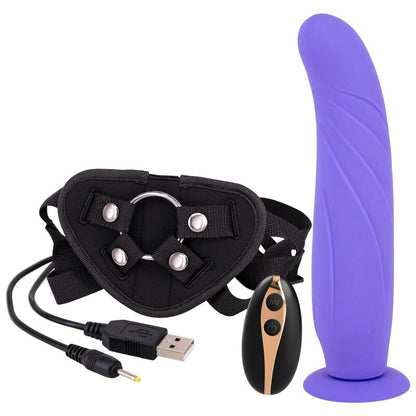 Seven Creations - Strap On Harness With Dildo And Vibrator 24cm, Waterproof, 7 Vibration Functions