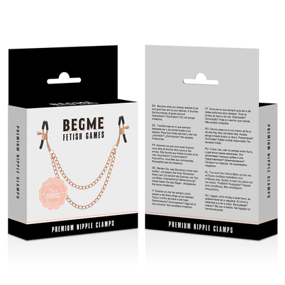 Begme Black Edition - Premium Nipple Clamps Unisex Stainless Steel BDSM Set Black Edition