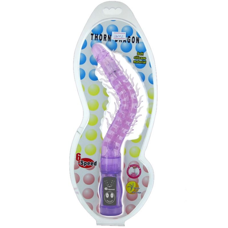 Baile Thorn Stimulator - Long Vibrator with 6 Vibration Speeds, Multiple Stimulation, Flexible and Curved