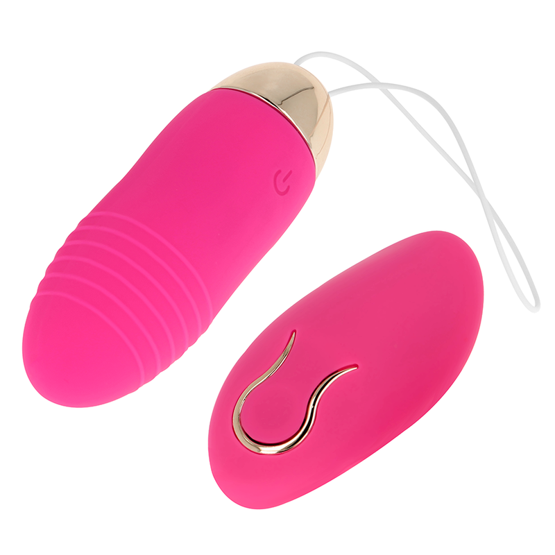 Ohmama - Egg Vibrator With Remote Control, 10 Modes, Pink, 8.5 x 2.8 cm