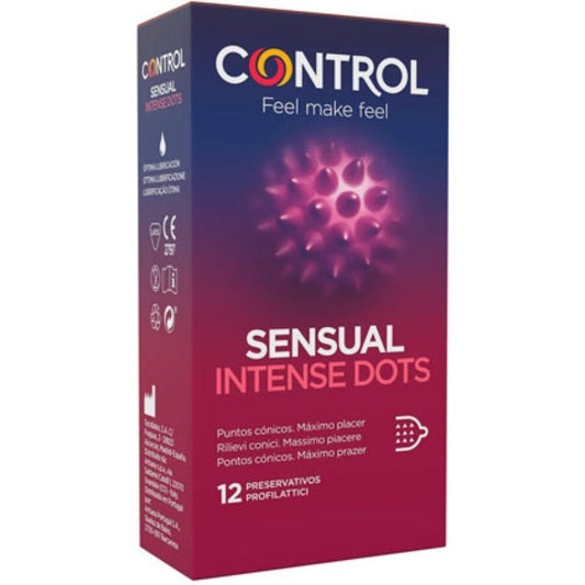 Control - Spike Condoms With Tapered Tips, 12 Units