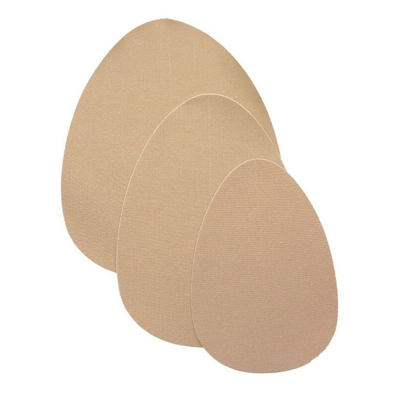 Bye Bra - Breast Lift Pads Bra + 3 Pairs Satin Nipple Covers - Beige, Size DF