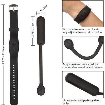 California Exotics - Petite Bullet Remote Control Bracelet, Waterproof Mini Vibrator, Wrist Control