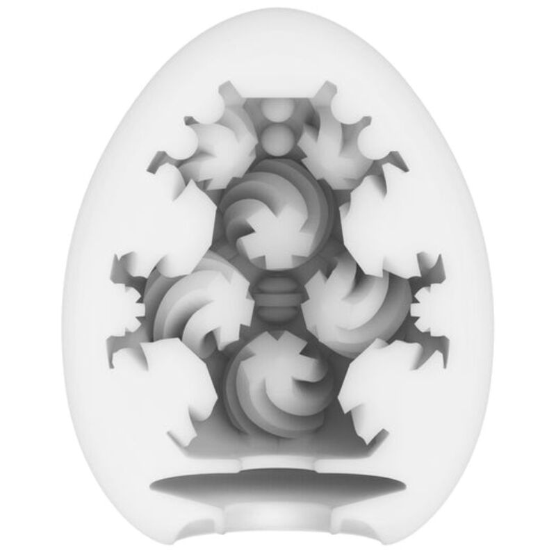 Tenga - Tenga Curl Egg Stroker, Super Stretchable Material, Single Use, Size: 49 x 49 x 61 mm