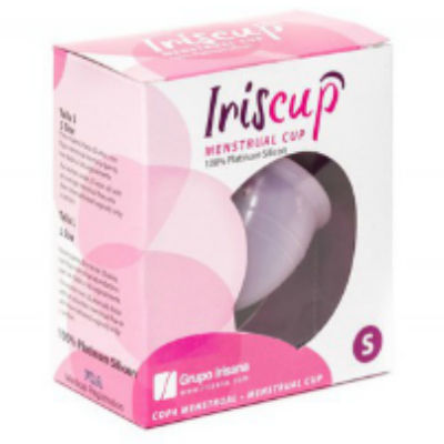 Iriscup - Reusable Silicone Menstrual Cup, Size S, Pink, With Free Sterilizing Bag