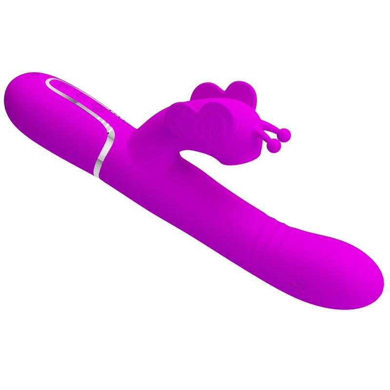 Pretty Love Flirtation- Vibrator Iepure  Multifuncțional 4 În 1 Fluture Fuchsia